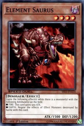 Element Saurus (SS03-ENA14) - Speed Duel Decks: Ultimate Predators 1st Edition Speed Duel Decks: Ultimate Predators Yugioh Single Squirtle Squad Card Shop.