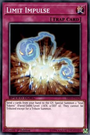 Limit Impulse (SS03-ENA28) - Speed Duel Decks: Ultimate Predators 1st Edition Speed Duel Decks: Ultimate Predators Yugioh Single Squirtle Squad Card Shop.
