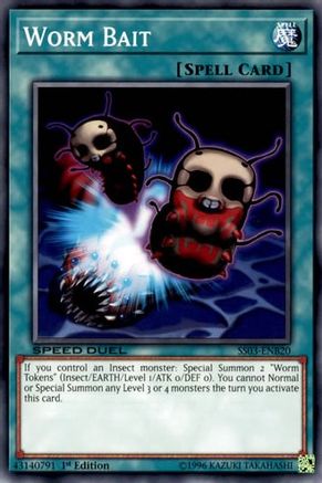 Worm Bait (SS03-ENB20) - Speed Duel Decks: Ultimate Predators 1st Edition Speed Duel Decks: Ultimate Predators Yugioh Single Squirtle Squad Card Shop.