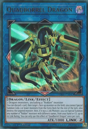 Quadborrel Dragon (SDRR-EN043) - Structure Deck: Rokket Revolt 1st Edition Structure Deck: Rokket Revolt Yugioh Single Squirtle Squad Card Shop.