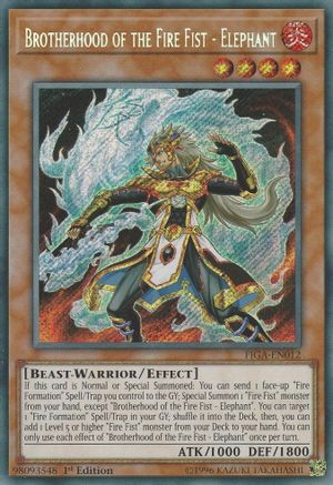 Brotherhood of the Fire Fist - Elephant (FIGA-EN012) - Fists of the Gadgets 1st Edition Fists of the Gadgets Yugioh Single Squirtle Squad Card Shop.
