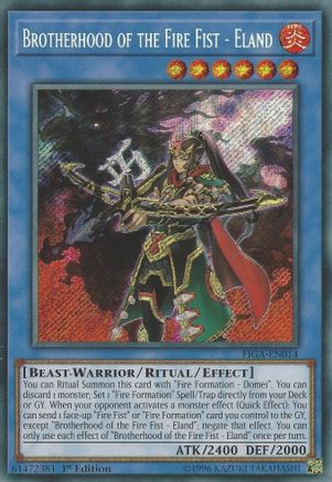 Brotherhood of the Fire Fist - Eland (FIGA-EN014) - Fists of the Gadgets 1st Edition Fists of the Gadgets Yugioh Single Squirtle Squad Card Shop.