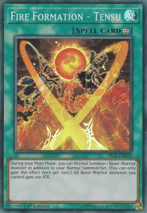 Fire Formation - Tensu (FIGA-EN029) - Fists of the Gadgets 1st Edition Fists of the Gadgets Yugioh Single Squirtle Squad Card Shop.
