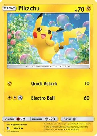 Pikachu 019/68 - Hidden Fates - Common Hidden Fates Pokemon Single Squirtle Squad Card Shop.