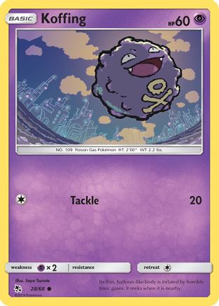 Koffing 028 Hidden Fates - Common Hidden Fates Pokemon Single Squirtle Squad Card Shop.