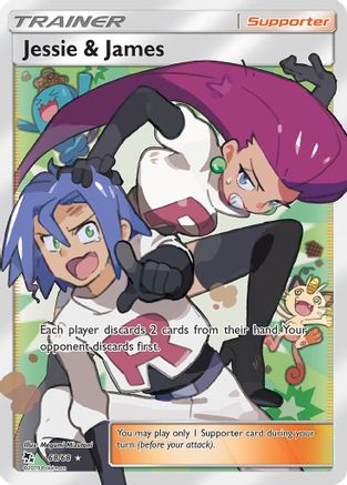 Jessie & James (Full Art) 068 - Holofoil Hidden Fates - Ultra Rare Hidden Fates Pokemon Single Squirtle Squad Card Shop.