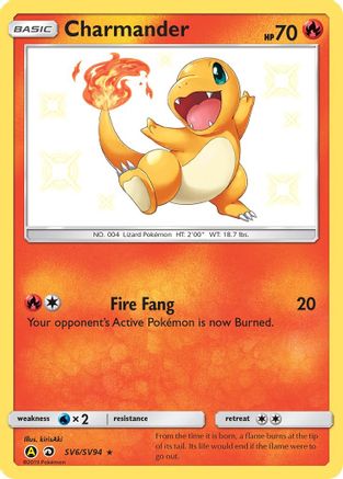 Charmander SV6 - Holofoil Hidden Fates Shiny Vault - Shiny Holo Rare
