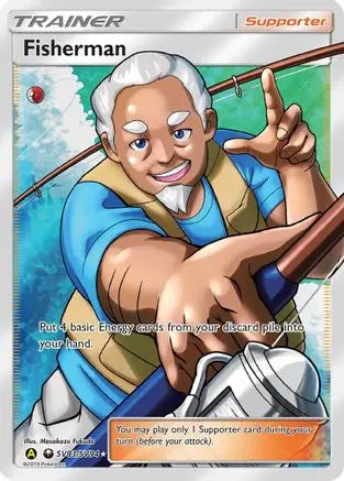 Fisherman SV83 - Holofoil Hidden Fates Shiny Vault - Shiny Holo Rare