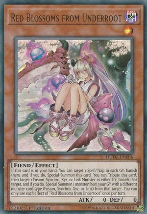 Red Blossoms from Underroot (DUDE-EN006) - Duel Devastator 1st Edition Duel Devastator Yugioh Single Squirtle Squad Card Shop.