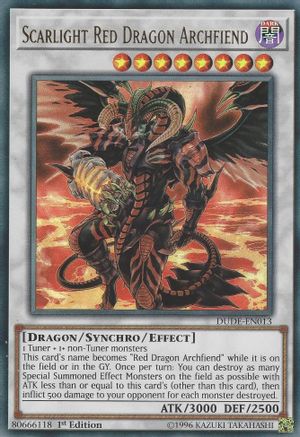 Scarlight Red Dragon Archfiend (DUDE-EN013) - Duel Devastator 1st Edition Duel Devastator Yugioh Single Squirtle Squad Card Shop.