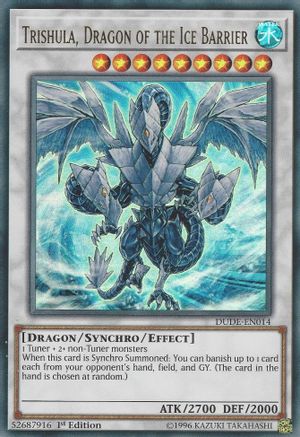 Trishula, Dragon of the Ice Barrier (DUDE-EN014) - Duel Devastator 1st Edition Duel Devastator Yugioh Single Squirtle Squad Card Shop.