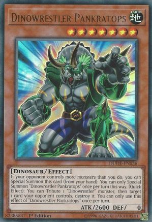 Dinowrestler Pankratops (DUDE-EN036) - Duel Devastator 1st Edition Duel Devastator Yugioh Single Squirtle Squad Card Shop.