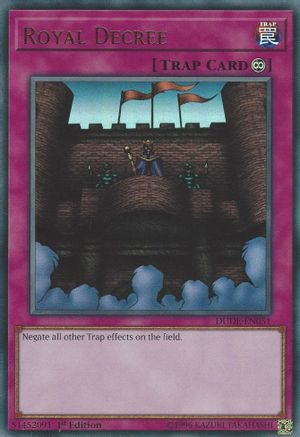 Royal Decree (DUDE-EN051) - Duel Devastator 1st Edition Duel Devastator Yugioh Single Squirtle Squad Card Shop.