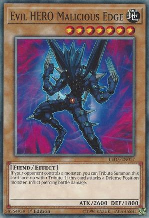 Evil HERO Malicious Edge (LED5-EN017) - Legendary Duelists: Immortal Destiny 1st Edition Legendary Duelists: Immortal Destiny Yugioh Single Squirtle Squad Card Shop.