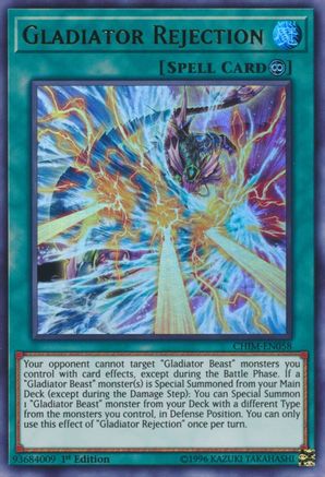 Gladiator Rejection (CHIM-EN058) - Chaos Impact 1st Edition Chaos Impact Yugioh Single Squirtle Squad Card Shop.