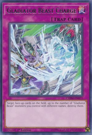 Gladiator Beast Charge (CHIM-EN071) - Chaos Impact 1st Edition Chaos Impact Yugioh Single Squirtle Squad Card Shop.