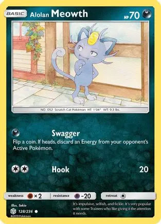 Alolan Meowth 128 SM Cosmic Eclipse - Common