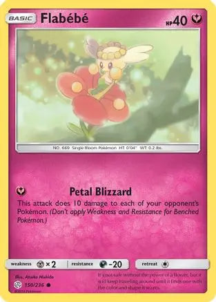 Flabebe 150/236 - Reverse Holofoil SM Cosmic Eclipse - Common SM - Cosmic Eclipse Pokemon Single Squirtle Squad Card Shop.