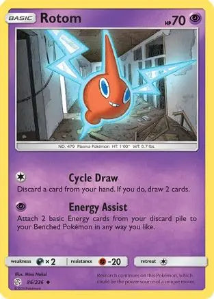 Rotom/236 - Reverse Holofoil SM Cosmic Eclipse - Uncommon