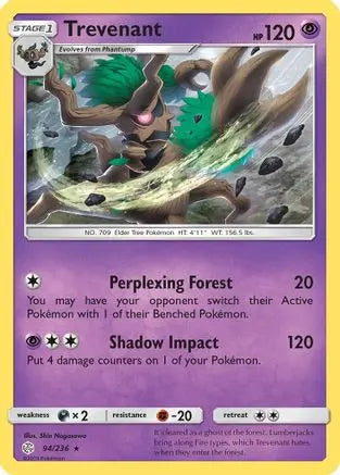 Trevenant - Reverse Holofoil SM Cosmic Eclipse - Rare