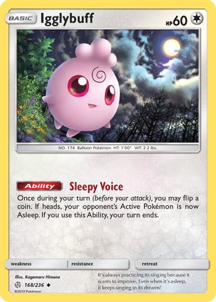 Igglybuff 168 - Reverse Holofoil SM Cosmic Eclipse - Uncommon SM - Cosmic Eclipse Pokemon Single Squirtle Squad Card Shop.