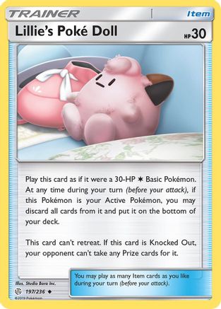Lillie's Poke Doll 197 - Reverse Holofoil SM Cosmic Eclipse - Uncommon SM - Cosmic Eclipse Pokemon Single Squirtle Squad Card Shop.