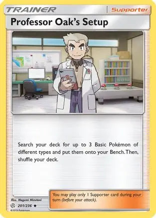 Professor Oak's Setup 201 - Reverse Holofoil SM Cosmic Eclipse - Uncommon