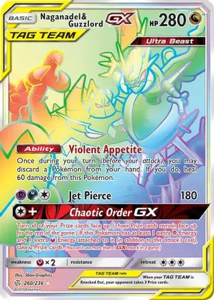 Naganadel & Guzzlord GX (Secret) - Holofoil SM Cosmic Eclipse - Secret Rare