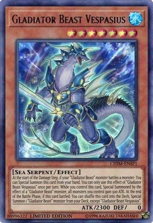 Gladiator Beast Vespasius (CHIM-ENSP1) (CHIM-ENSP1) - Chaos Impact Limited Chaos Impact Yugioh Single Squirtle Squad Card Shop.