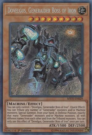 Dovelgus, Generaider Boss of Iron (MYFI-EN029) - Mystic Fighters 1st Edition Mystic Fighters Yugioh Single Squirtle Squad Card Shop.