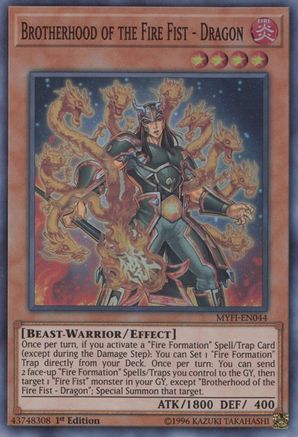 Brotherhood of the Fire Fist - Dragon (MYFI-EN044) - Mystic Fighters 1st Edition Mystic Fighters Yugioh Single Squirtle Squad Card Shop.