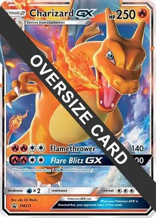 Pokémon TCG - Charizard GX SM211 - Black Star Promo - Jumbo Holofoil Card Jumbo Cards Pokemon Single Squirtle Squad Card Shop.