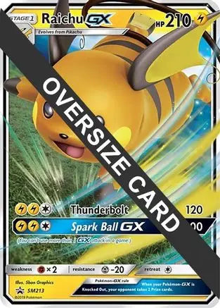 Pokémon TCG - Raichu GX SM213 - Black Star Promo - Jumbo Holofoil Card Jumbo Cards Pokemon Single Squirtle Squad Card Shop.