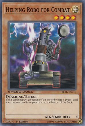 Helping Robo for Combat (SBTK-EN017) - Speed Duel: Trials of the Kingdom 1st Edition Speed Duel: Trials of the Kingdom Yugioh Single Squirtle Squad Card Shop.