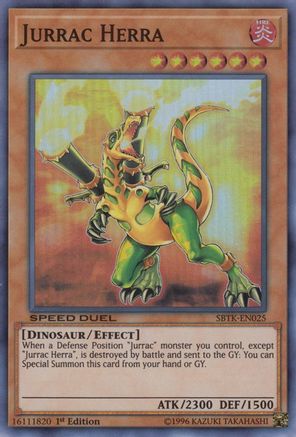 Jurrac Herra (SBTK-EN025) - Speed Duel: Trials of the Kingdom 1st Edition Speed Duel: Trials of the Kingdom Yugioh Single Squirtle Squad Card Shop.