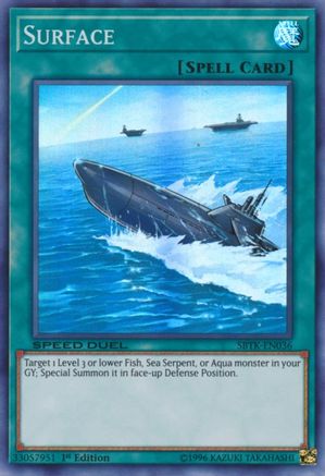 Surface (SBTK-EN036) - Speed Duel: Trials of the Kingdom 1st Edition Speed Duel: Trials of the Kingdom Yugioh Single Squirtle Squad Card Shop.