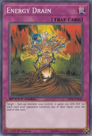 Energy Drain (SBTK-EN041) - Speed Duel: Trials of the Kingdom 1st Edition Speed Duel: Trials of the Kingdom Yugioh Single Squirtle Squad Card Shop.