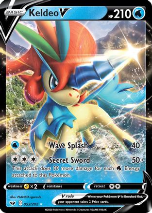 Keldeo V 053 - Holofoil SWSH01 Sword & Shield Base Set - Ultra Rare SWSH01: Sword & Shield Base Set Pokemon Single Squirtle Squad Card Shop.