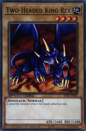 Two-Headed King Rex (SBTK-ENSP1) - Speed Duel: Trials of the Kingdom Limited Speed Duel: Trials of the Kingdom Yugioh Single Squirtle Squad Card Shop.