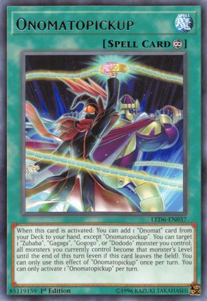 Onomatopickup (LED6-EN037) - Legendary Duelists: Magical Hero 1st Edition Legendary Duelists: Magical Hero Yugioh Single Squirtle Squad Card Shop.