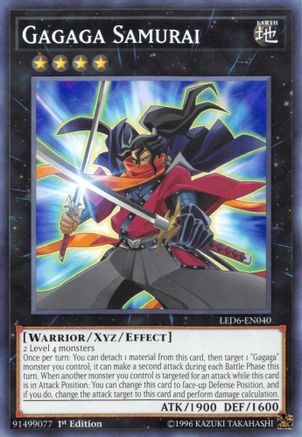 Gagaga Samurai (LED6-EN040) - Legendary Duelists: Magical Hero 1st Edition Legendary Duelists: Magical Hero Yugioh Single Squirtle Squad Card Shop.