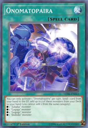 Onomatopaira (LED6-EN043) - Legendary Duelists: Magical Hero Unlimited Legendary Duelists: Magical Hero Yugioh Single Squirtle Squad Card Shop.