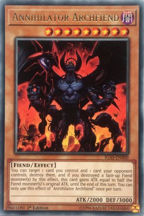 Annihilator Archfiend (IGAS-EN000) - Ignition Assault Unlimited Ignition Assault Yugioh Single Squirtle Squad Card Shop.