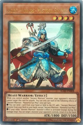 Ancient Warriors - Masterful Sun Mou (IGAS-EN008) - Ignition Assault Unlimited Ignition Assault Yugioh Single Squirtle Squad Card Shop.