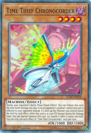 Time Thief Chronocorder (IGAS-EN018) - Ignition Assault Unlimited Ignition Assault Yugioh Single Squirtle Squad Card Shop.