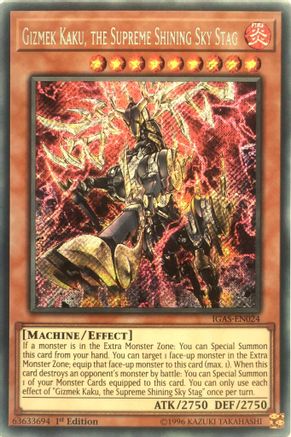 Gizmek Kaku, the Supreme Shining Sky Stag (IGAS-EN024) - Ignition Assault 1st Edition Ignition Assault Yugioh Single Squirtle Squad Card Shop.
