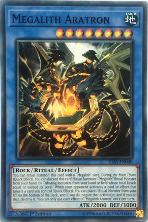 Megalith Aratron (IGAS-EN040) - Ignition Assault 1st Edition Ignition Assault Yugioh Single Squirtle Squad Card Shop.