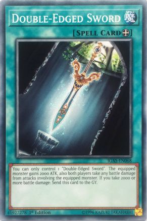 Double-Edged Sword (IGAS-EN068) - Ignition Assault 1st Edition Ignition Assault Yugioh Single Squirtle Squad Card Shop.