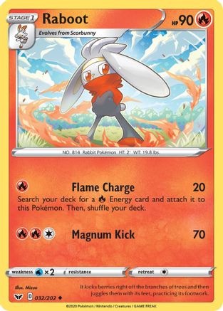 Raboot (032) (032) 032 - Reverse Holofoil SWSH01 Sword & Shield Base Set - Uncommon SWSH01: Sword & Shield Base Set Pokemon Single Squirtle Squad Card Shop.