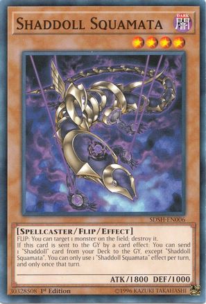 Shaddoll Squamata (SDSH-EN006) - Structure Deck: Shaddoll Showdown Unlimited Structure Deck: Shaddoll Showdown Yugioh Single Squirtle Squad Card Shop.
